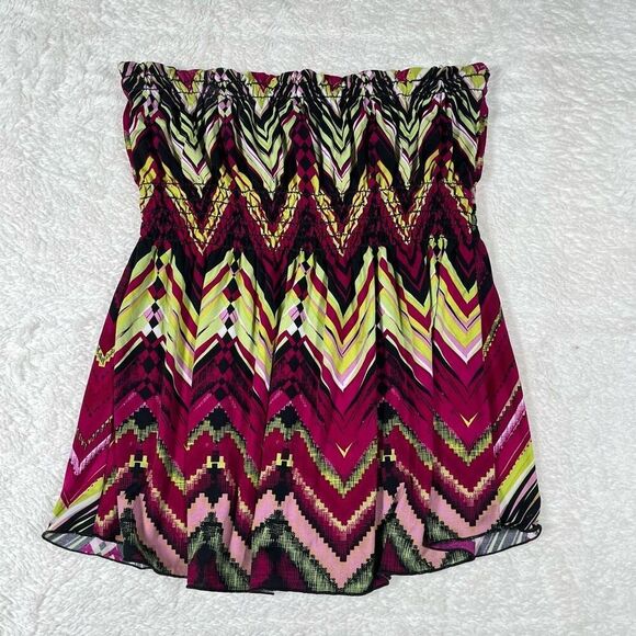 Vintage Y2K My Michelle Tribal Print Tube Tank Top Shirt - Picture 1 of 5
